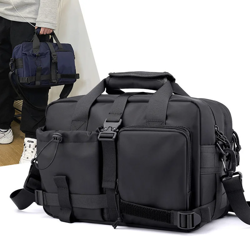 

New trend men's bag large capacity leisure One Shoulder Messenger Bag tooling postman Bag Laptop Bag