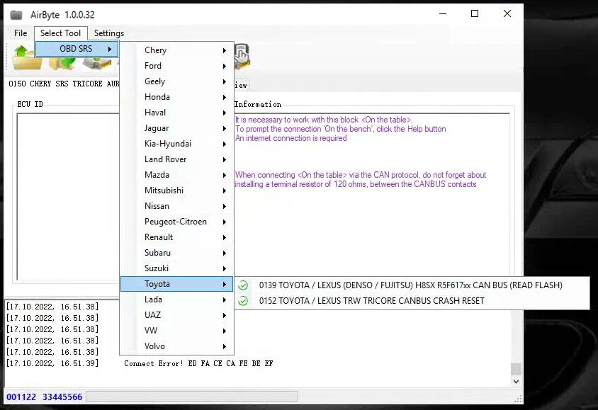 Airbag SRS Crash Daten Reset Tool AirByte 1.0.0.32 Software ECU Programmierer für Können Bus CRASH Klar Unterstützung Jede OBD2 J2534 werkzeug – Detail 21