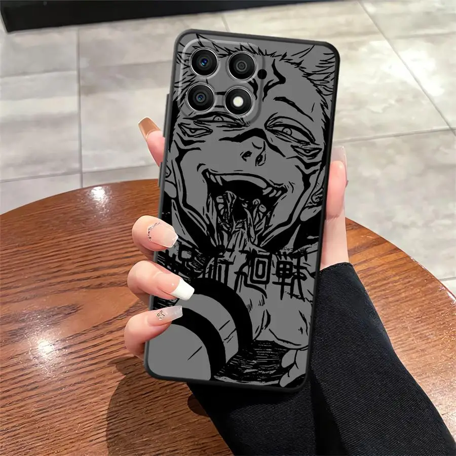 Stylish Black Anime-Inspired Soft Phone Cover Case