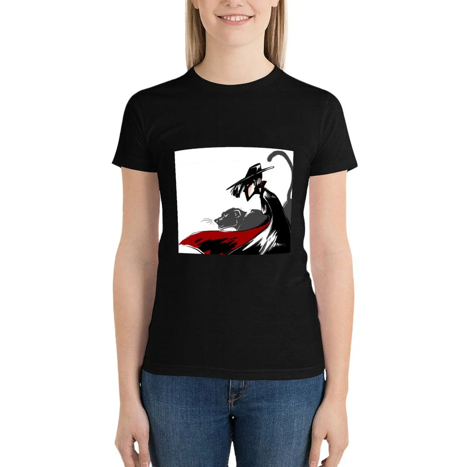 Cybersix // Data-7 Футболка с принтом животных, рубашка для девочек, женская одежда, аниме одежда, кавайная одежда, футболка для женщин