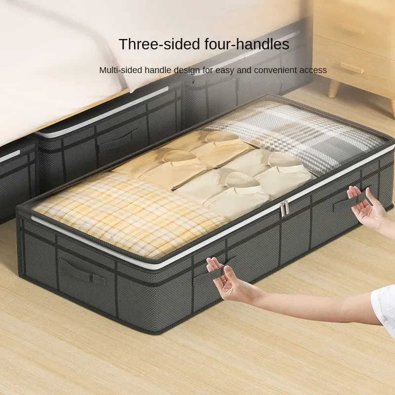 Under Bed Storage Bag, Space Saver, Household, Clothing, Quilts, Large Capacity, Foldable Wardrobe, Closet, Travel Organizer