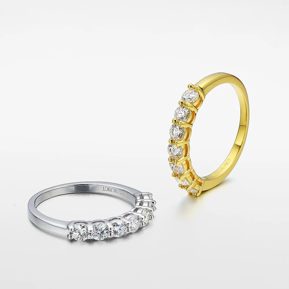 3mm Moissanite Wedding Rings For Women 925 Sterling Silver Engagement Party Bridal Fine Jewelry