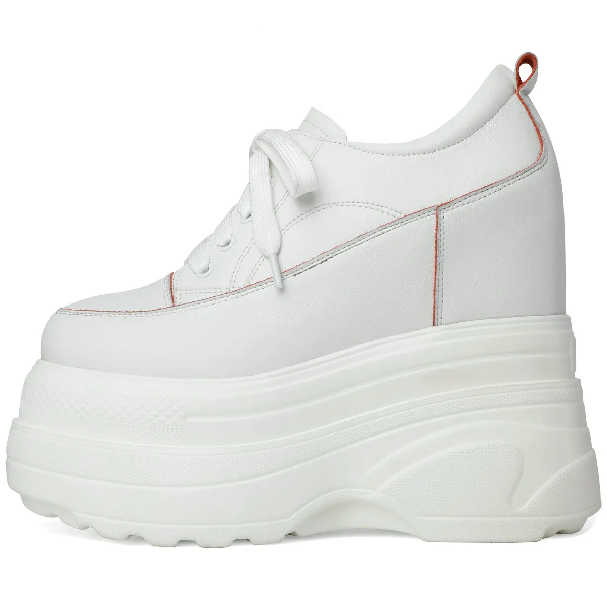 Plateau-Pumps, Übergröße 46, Schuhe für Damen, große Größe 47, echtes Leder, Keilabsatz, klobige Turnschuhe, große Größe 45, Freizeitschuhe – Detail 9