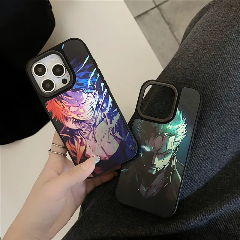 Luffy Silver Electroplated Case – One Piece iPhone 13–16 Pro Max