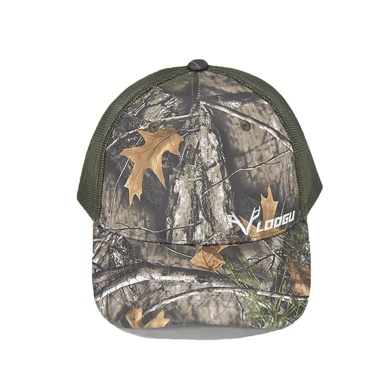 Outdoor Hunting Hat Bionic Tree Pattern Baseball Hat Men Women Jungle Stripe Wild Sun Protection Breathable Shooting Cap