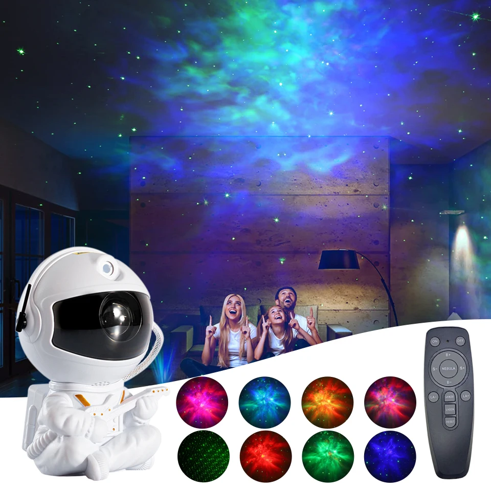 Galaxy Projector Astronaut Night Light Starry Sky Star USB Led