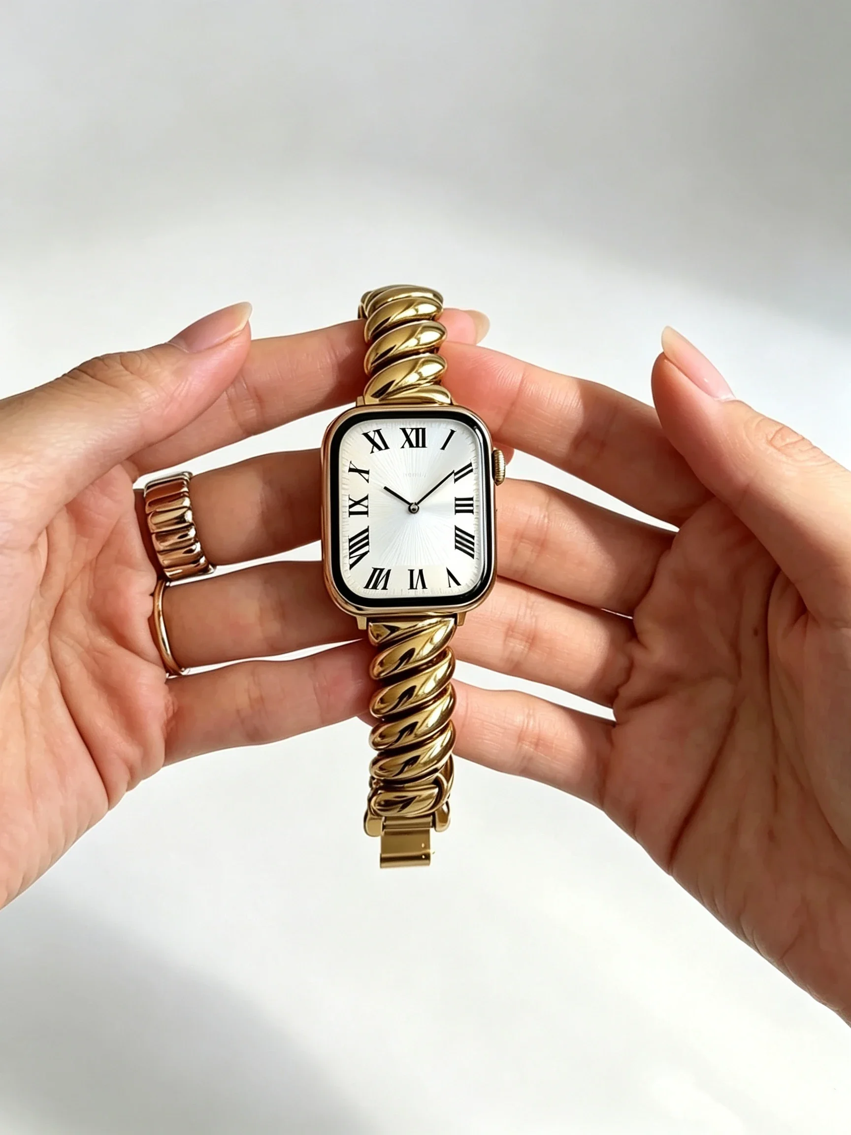 Elegant Spiral Stainless Steel Strap