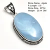 Genuine Picture Jaspe  Pendant   Silvers Overlay over Copper , 73 mm, P11928 2