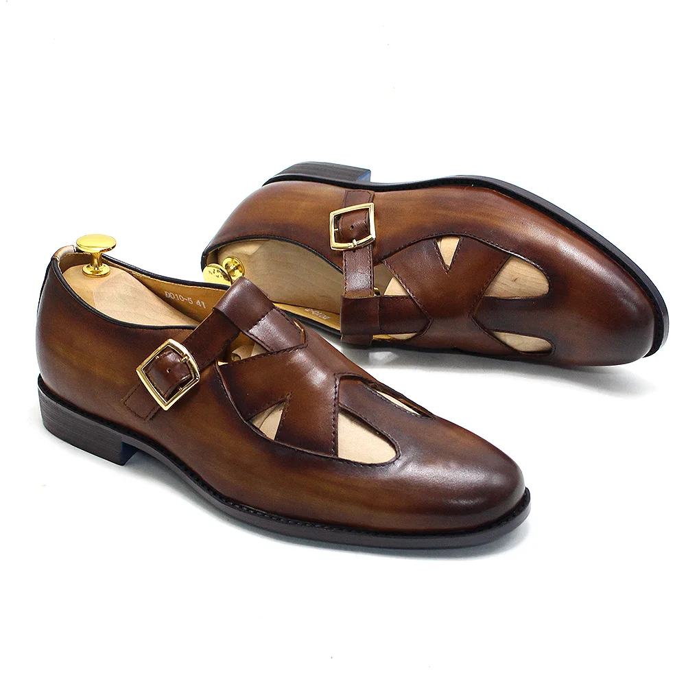 Sandales à lanières en cuir  pour Homme main image 1