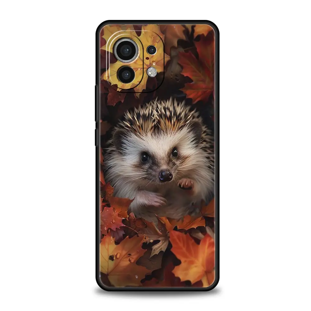Adorable Hedgehog Illustrated Phone Case Cover
