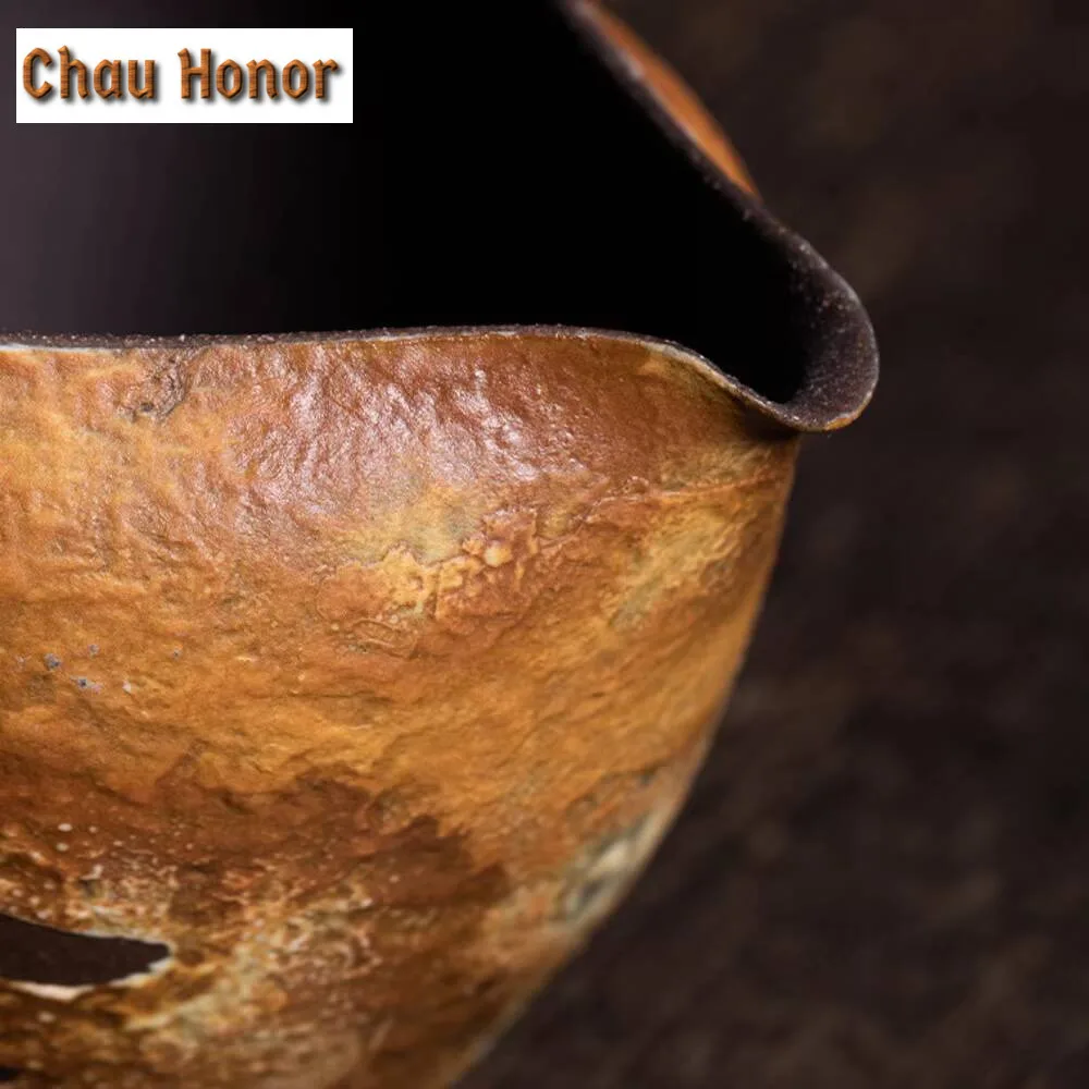 190ml Retro Old Rock Mud Tea Pitcher Handmade Longquan Celadon Cha Hai Household Justice Cup Kung Fu Tea Drinkware Gift Box