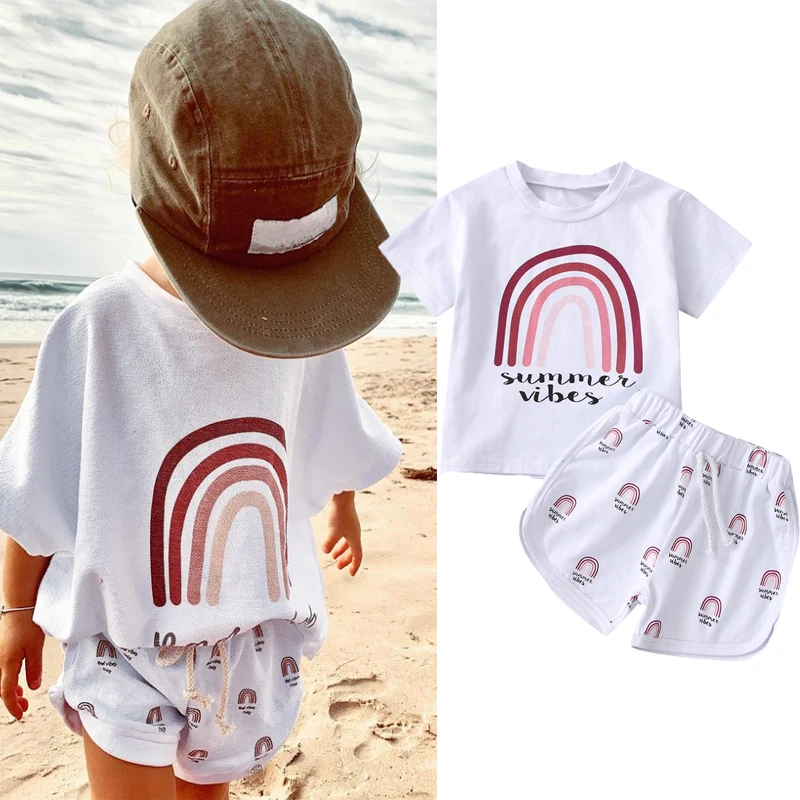 2pcs Kids Clothes Boys Outfits Children Summer Casual Suits 2022