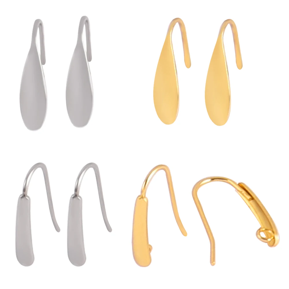 Stainless Steel Earrings Findings Stainless Steel Ear Wire 20pcs