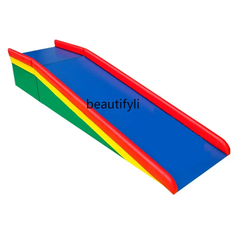 Large slide Sensory integration training equipment Wooden slide, early education vestibular sense Small scooter