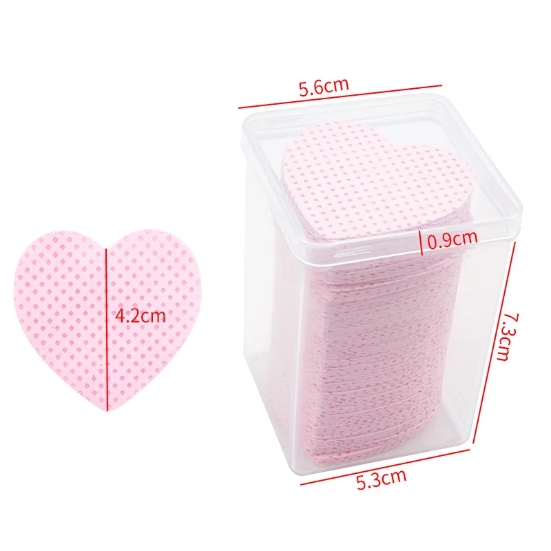 200pcs Lint Free Paper Cotton Pad Eyelash Extension Glue Remover Napkins Lash Grafting Cleaning Glue Mouth Wipe Makeup Tools 2