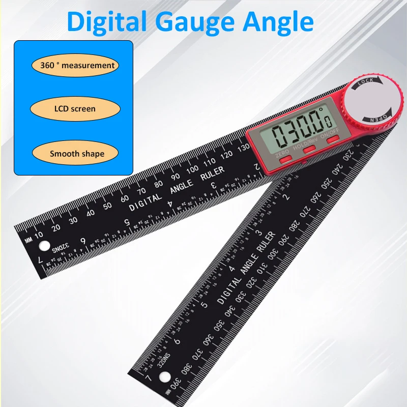 Goniometer Electronic Protractor Digital Gauge Angle Measurement Tool Multi Angle Ruler Woodworking Tools Meter Finder 360