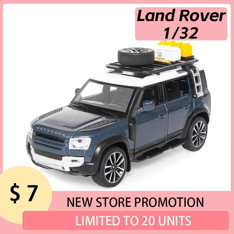 1:32 Land Rover Guard Off-Road Car Toy Boy Diecast Metal Vehicle One Piece Hot Wheels Collezione Premium Veloce E Furious