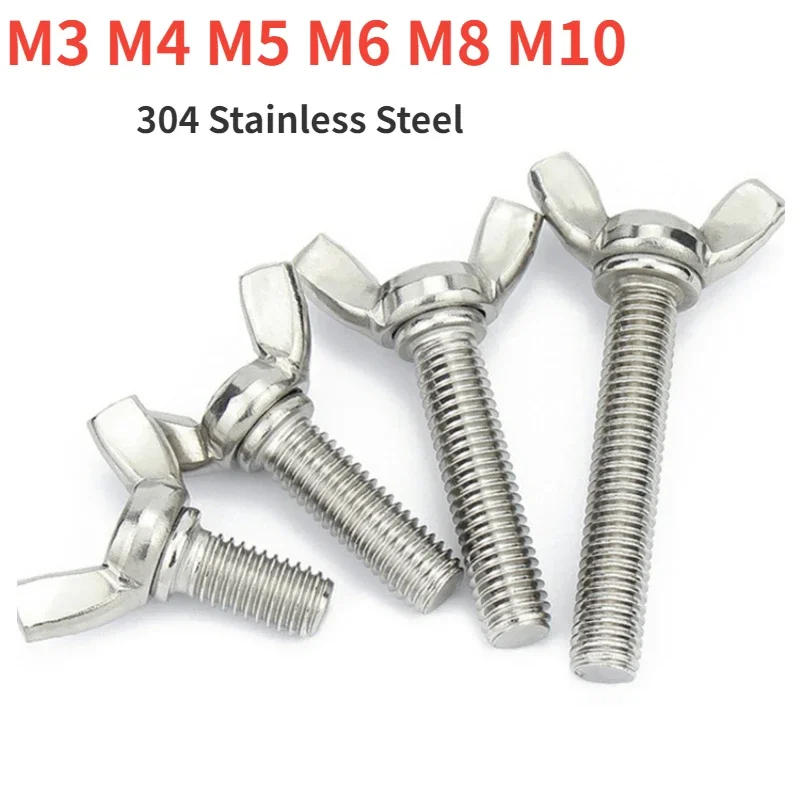 OZZYW 1-10pcs Bullone in Acciaio zincato Bullone ad Ala M3 M4 M5 M6 M8 OZZYW 1-10pcs Bullone in Acciaio zincato Bullone ad Ala M3 M4 M5 M6 M8