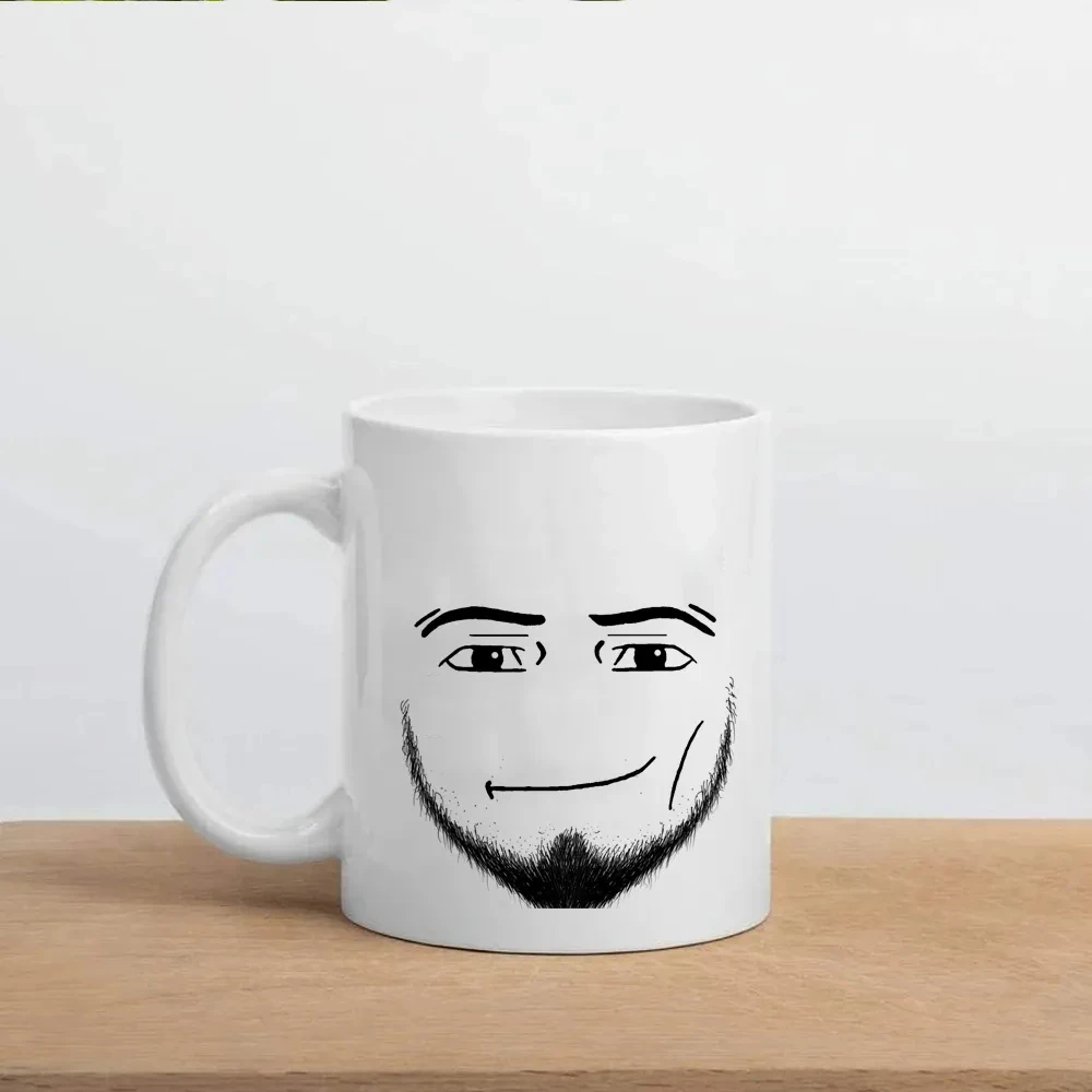 Roblox Man Face Mug 11oz Double Sided Ceramic Mug Gamer Roblox 