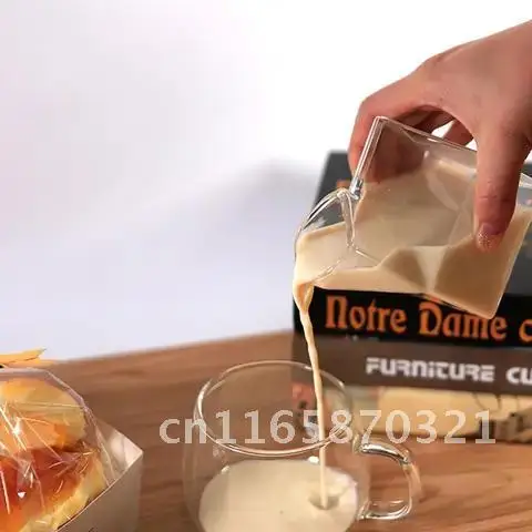 

Кухонный квадратный термостойкий простой контейнер для пива, молока, сока, чашка для микроволновой печи, чашка для завтрака