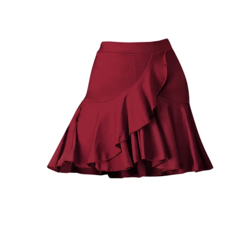 3 Colors Kids Latin Dance Dress Practice Dresses Latin Performance For Women Girls Spandex Competition Examination Dance Skirt