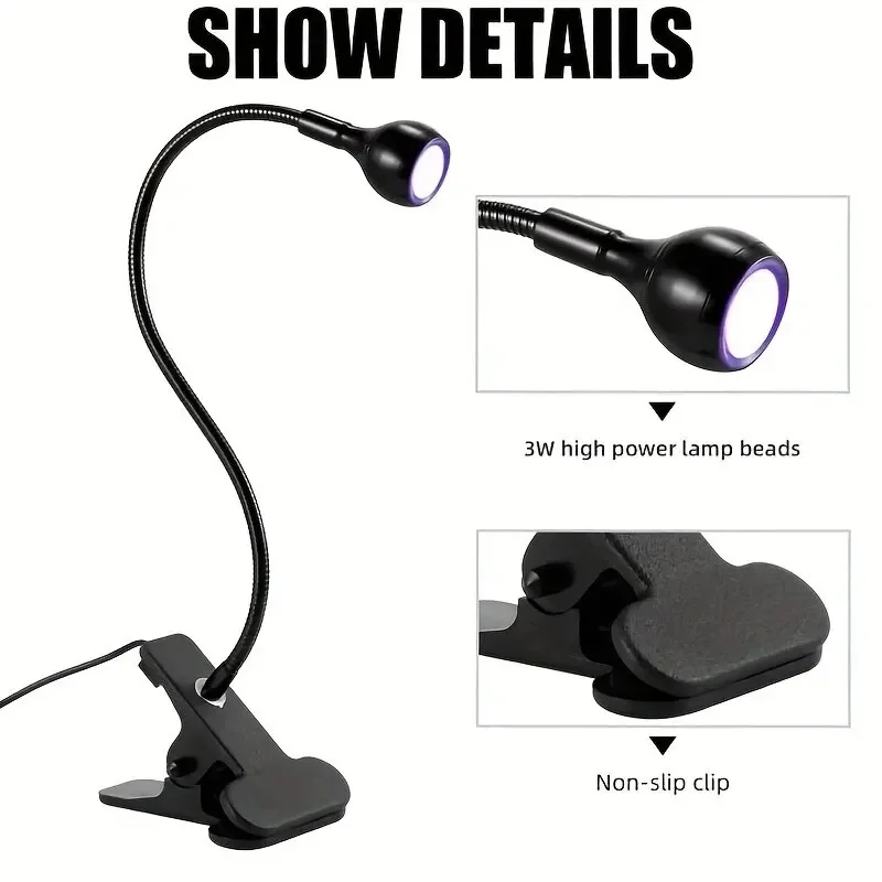 Multifunctional Mini Manicure UV Glue Curing Lamp High Quality with Clip Switch USB Lamp One Lamp Multipurpose Ultraviolet Ray 5