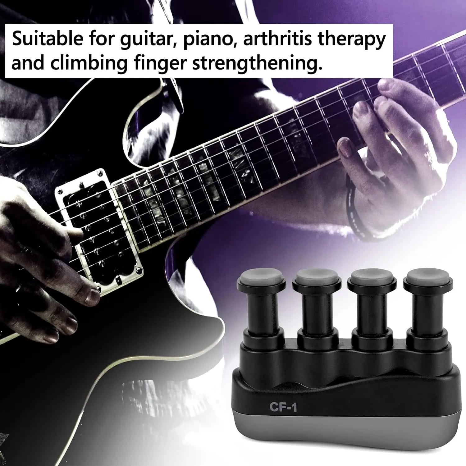 Finger Strength Trainer Finger Trainer Hand Grip Trainers Hand Grip Exerciser Hand Exerciser Finger Strengthener Guitar Players Finger Resistance Training Guitar Bass Speed Training