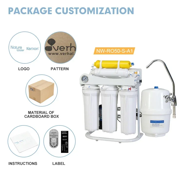 [NW-RO50-S-A1]Factory 5-8 Stage Under Sink Type Ro Water Filter Household Water Filter Purifier for home drinking under sink