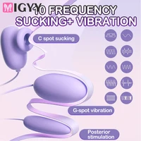 Magisches Saugen, vibrierendes Ei-Massagegerät, 10-Modus, Klitoris-Nippelsauger, Stimulator, Klitoris-G-Punkt, privater Vibrator, Sexspielzeug für Frauen 2
