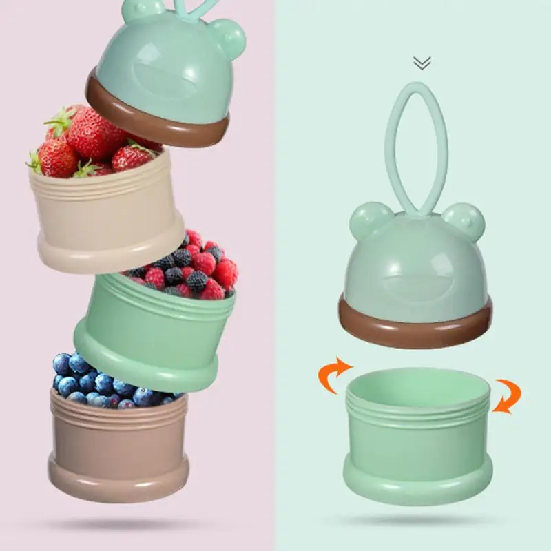 3 Layer Stackable Formula Dispenser Portable Baby Milk Powder Container For Infant Outdoor Picnics Reusable Feeding Accessories