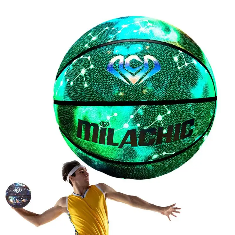 

Glow In The Dark Basketball Portable College Illuminated Basketball Game Wear-Resistant Basketball Night Sports Multifunctional