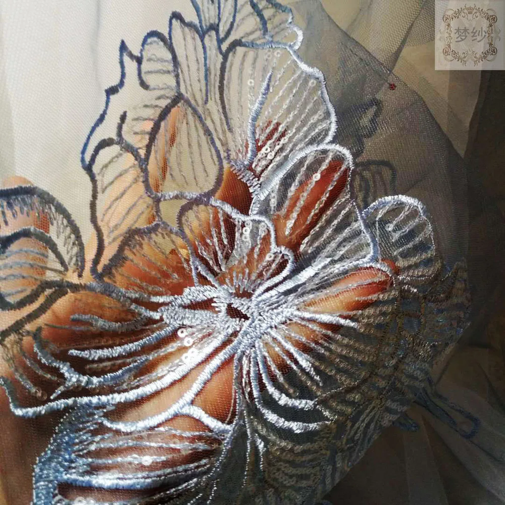 2 Pezzi Applique Pizzo Fiore Nero - Toppe Ricamate Per Cucire Su Abiti E Borse | Decorazione Per Sposa E Serate - Foto 5