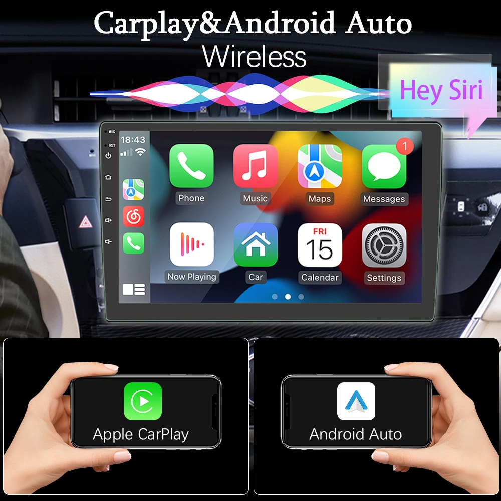Carplay Android Auto 2 Din Car Radio Android 11 2+32G GPS Car Audio 7"/9"/10" WI