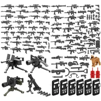 25/50/100Pcs Military Weapons SWAT Gun Cannon Soldier Army Police Hat Building Blocks Figure Accessories Model Bricks DIY Toy 1