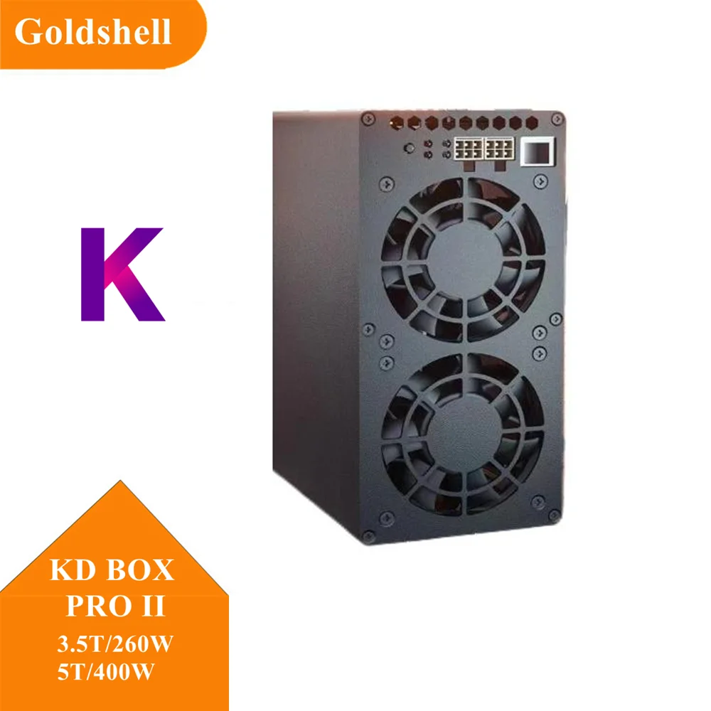 

Goldshell KD BOX Pro II 5T 400 Вт Hashrate KADENA Miner 3,5 T 260 Вт с блоком питания в комплекте