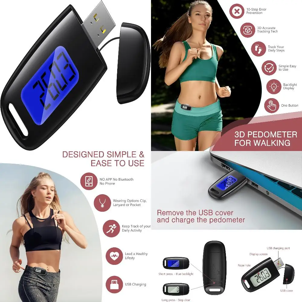 this amazing, reliable, and durable high-performance pedometer. Start your proactive and energetic fitness quest with confidence