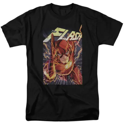 

Лицензированная черная футболка для комиксов The Flash One