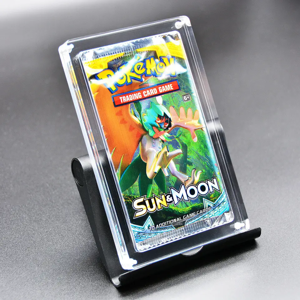 Where To Buy Base Set Pokemon Packs 10-Pack Magnetic Booster Pack Protectors  - Clear Acrylic Display Cases For Trading Cards Pokemon Card X Ray Scanner