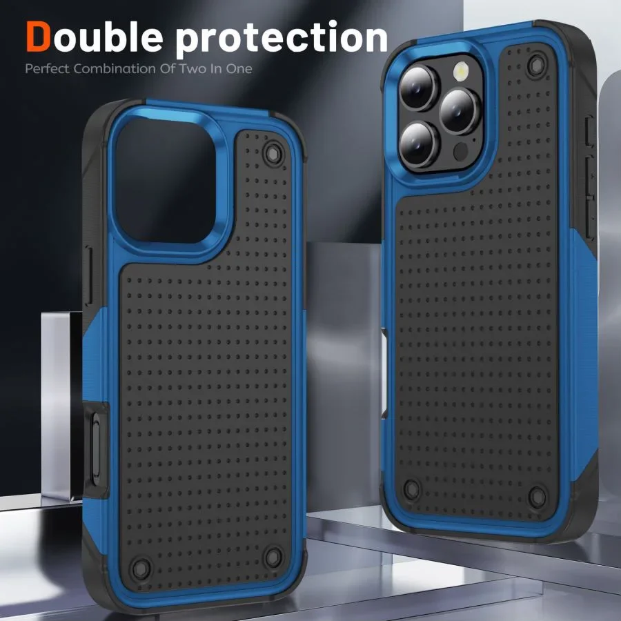 Luxury Hybrid Rugged Heavy-Duty Armor Shockproof Case - Hard Plastic Frame Back Cover