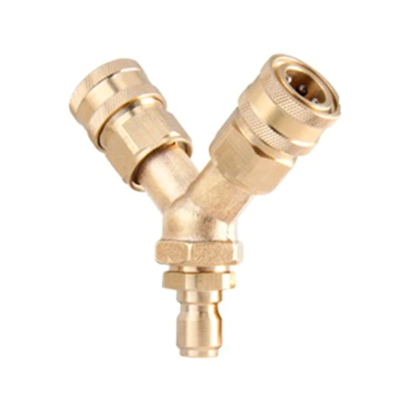 

High Pressure Washer Adapter Quick Connector Triple Splitter Adapter 3/8inch Washer Fast Connection Quick Coupler