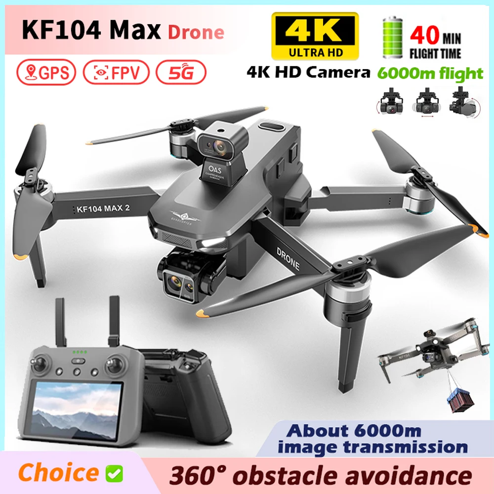 New-KF104-Max-GPS-Drone-4K-Camera-5-5Inch-Touch-Screen-Remote-Control ...