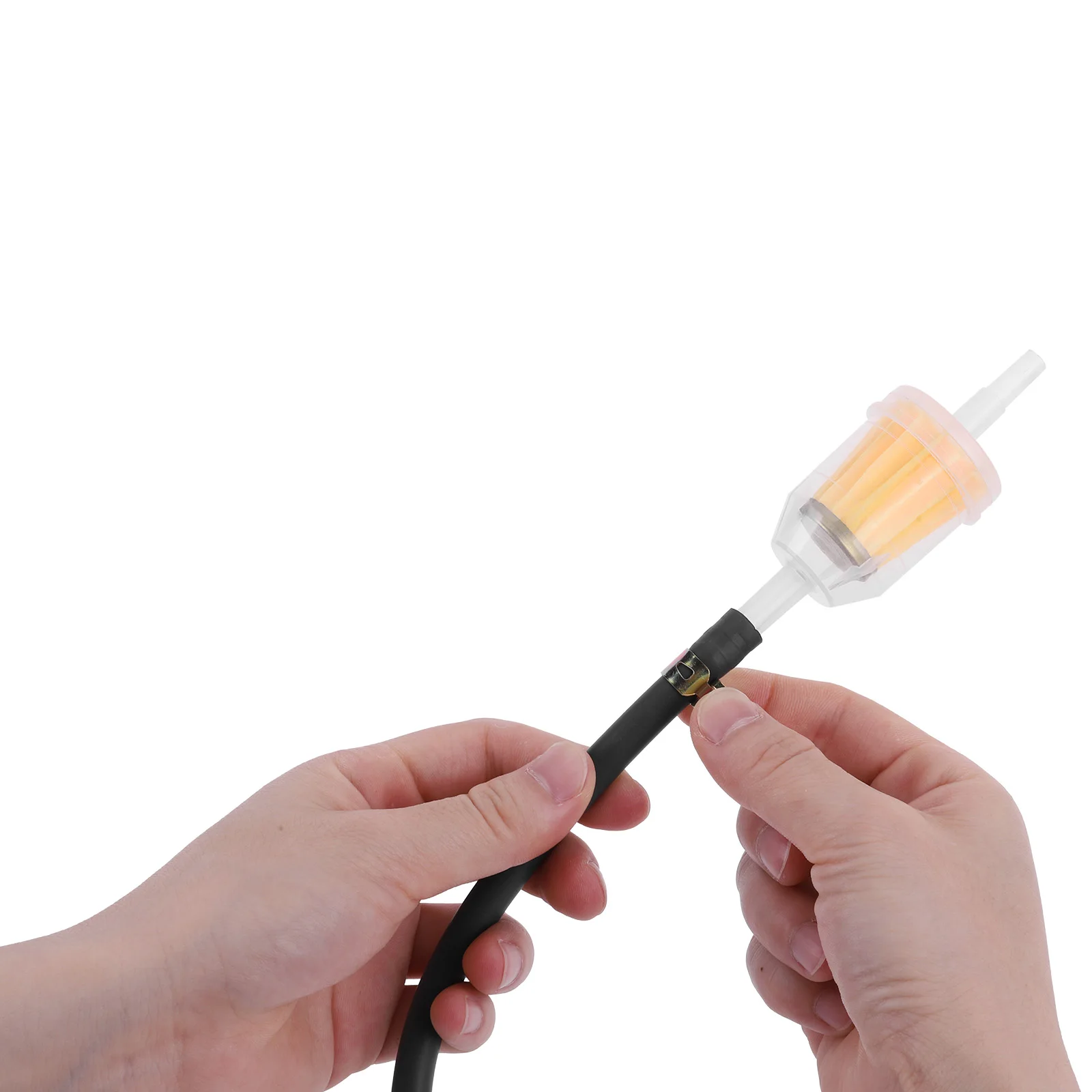 Fuel Filter Line Filter Kit with Spring Clips Gas Inline Fuel Filters Suit Rust Proof for Car Motorcycle Oil Lawn Mower Filter