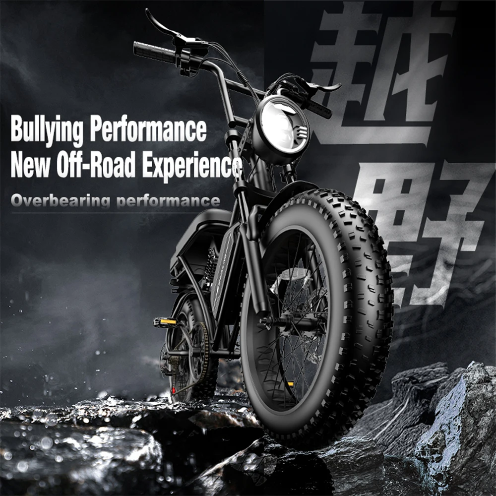 500W Electric Bicycle 48V 30AH Adult Mountain Ebike 20 Inch Men's Road Hydraulic Oil Brake Dual Shock Absorber with Battery