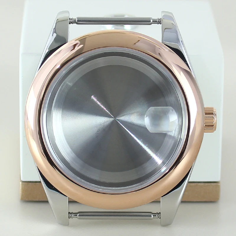 High-Quality 36mm/39mm Steel Watch Case with Sapphire Glass Bracelet
