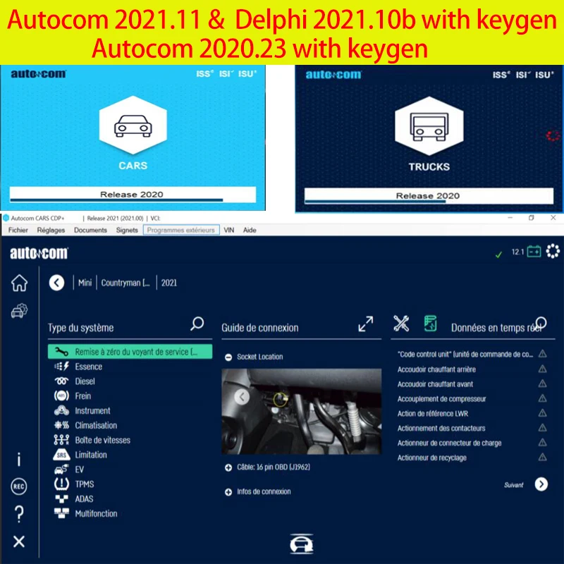 

Autocoms 2021.11 with keygen DS150 Latest Diagnostic Software Codings OBD Free Install Multiple Laptops Unlimited SWTUVD