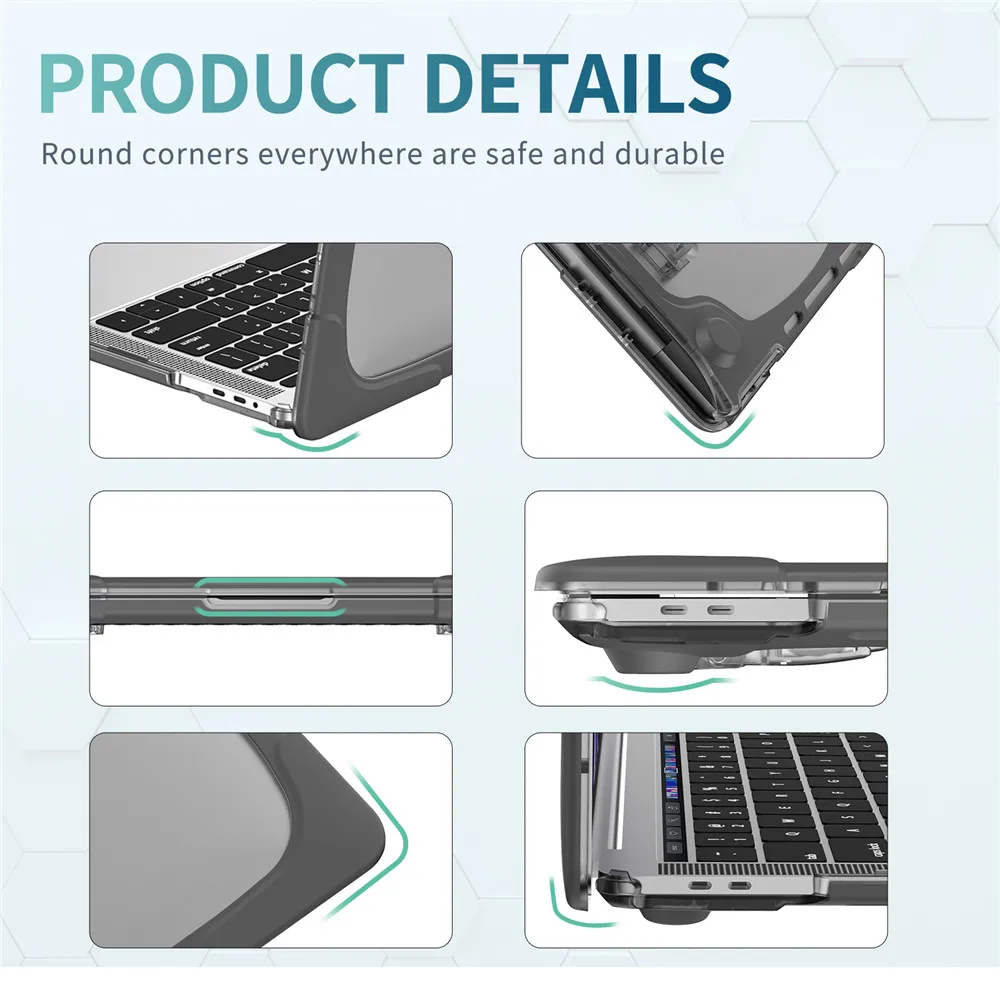 Portátil para Macbook Air Nova Capa Macbook Pro 14 Macbook Pro 13 m1 m2 Chip Touch Bar A2338 11 12 15 16 Case - Imagem 6