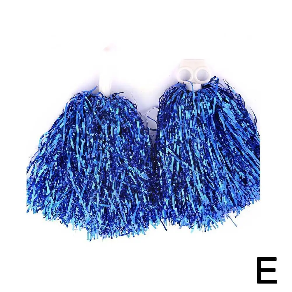2pcs Cheer Dance Sport Competition Cheerleading Pom Poms Flower Ball Rainbow Plastic Cheerleader Pompoms Girl Cheer Refueling