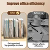 Metal File Rack Office Desk Shelf Standing Desktop File Folder File Box File Storage Box Data Rack Stationery Organizer File 3