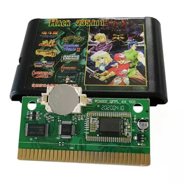 THE Ultimate version 235 in 1 Hack Sega Genesis Mega Drive Game Cartridge for 2G bit game cartridge