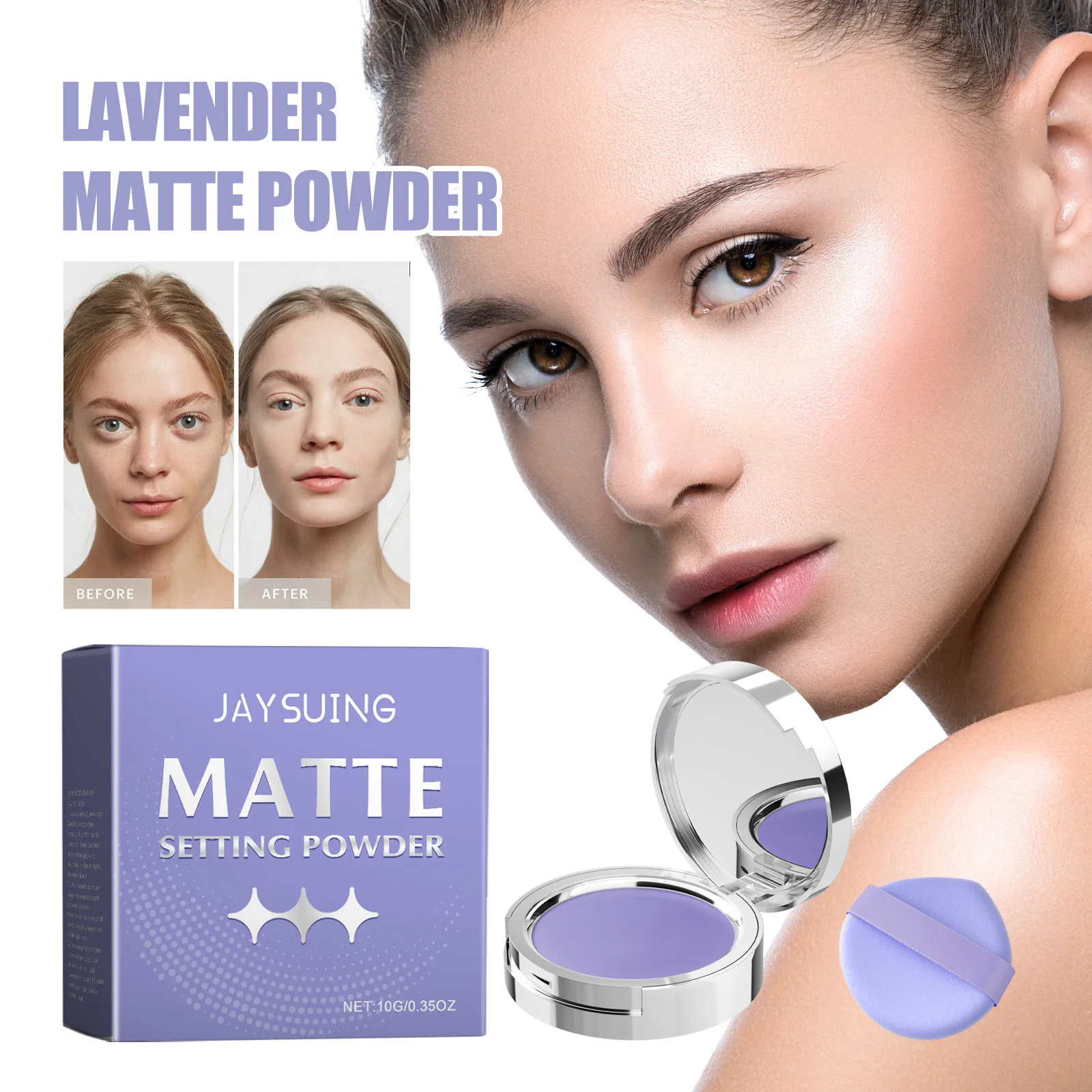 10g Matte Setting Powder Concealer Control Oil Natural Fog Face Makeup Powder Makeup Product For Women